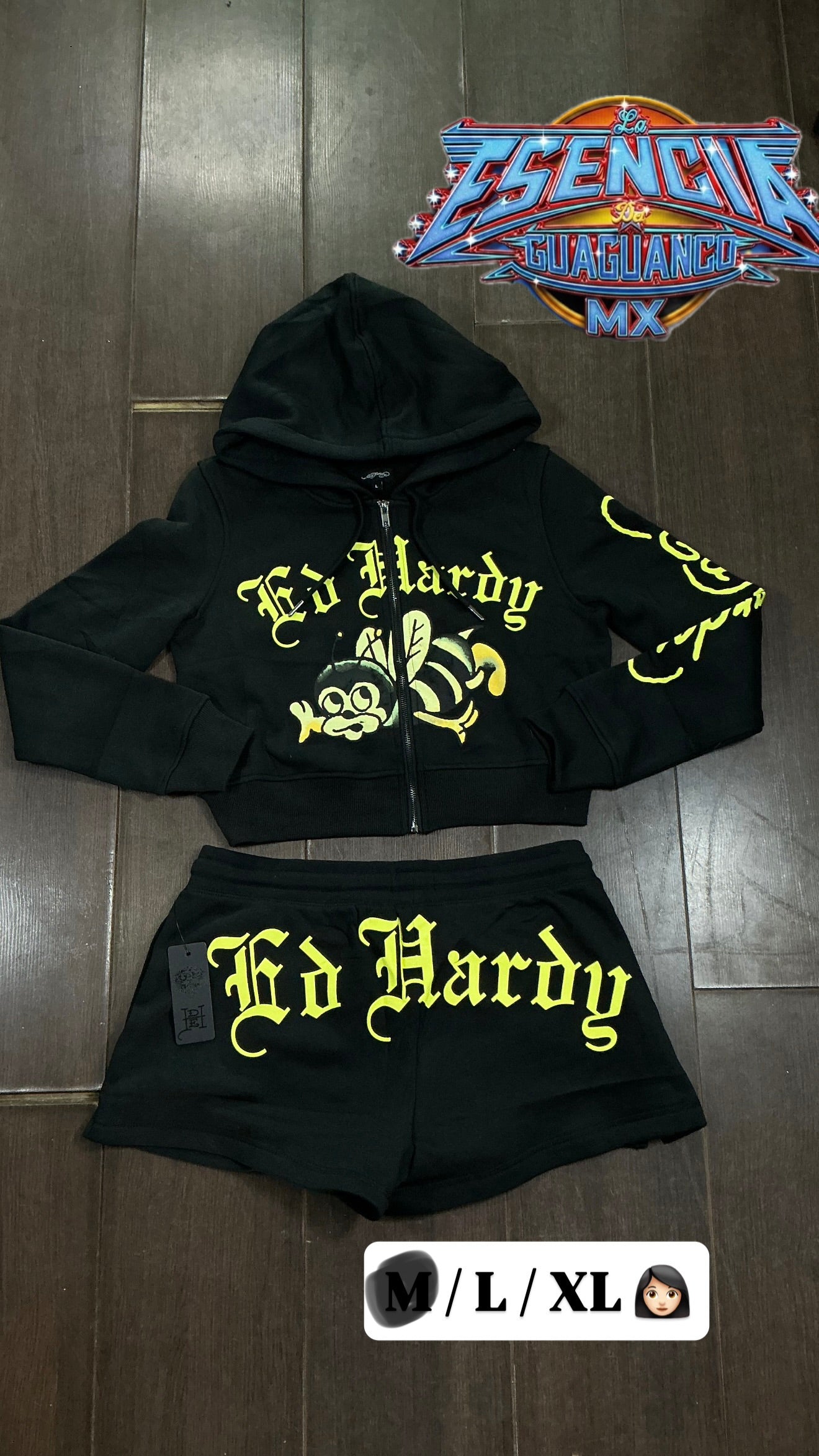 Conjunto Short y Sudadera Ed Hardy