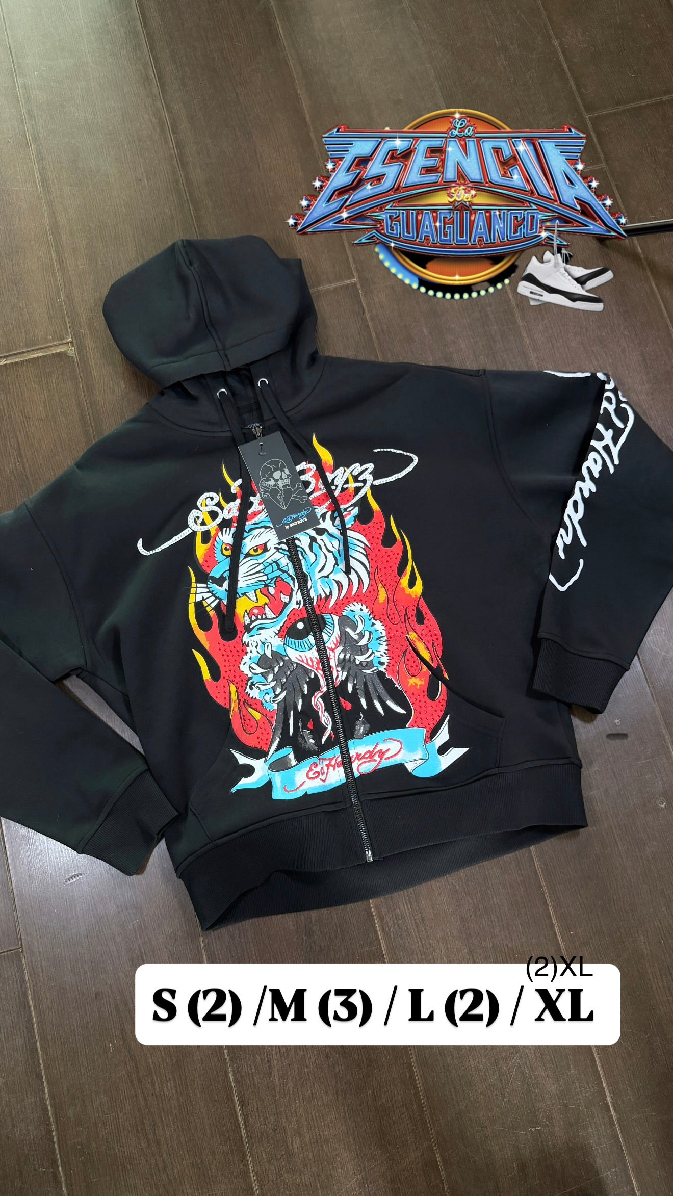 Hoodie Zipper Sad Boyz x Ed Hardy
